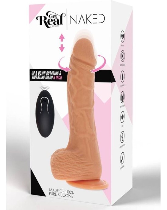 Get Real UZ AUGŠU&UZ LEJU ROTĒJOŠA VIBR DILDO ĀDA