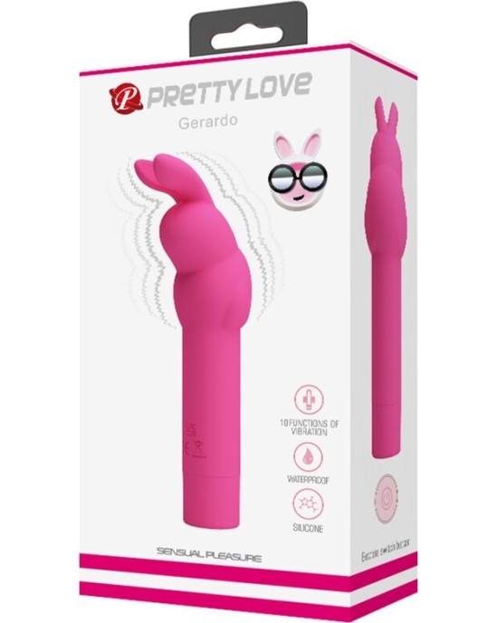 Pretty Love GERARDO FUSCHIA RABBIT SILIKONA VIBRATORS