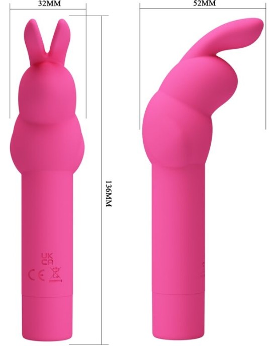 Pretty Love GERARDO FUSCHIA RABBIT SILIKONA VIBRATORS