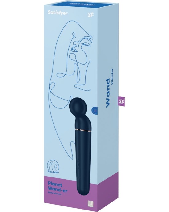 Satisfyer Wand APMIERINĀTĀJS - PLANET WAND-ER VIBRATORS MASAGER BLUE