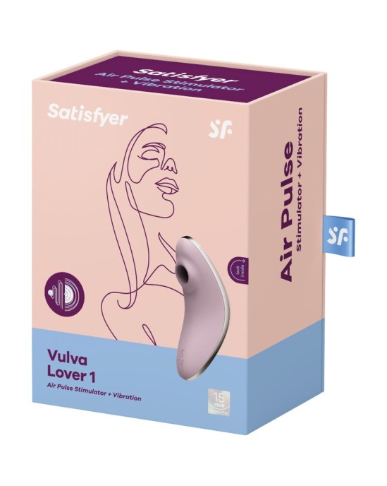 Satisfyer Air Pulse SATISFYER VULVA LOVER 1 GAISA PULSU STIMULĀTORS UN VIBRATORS — VIOLETS