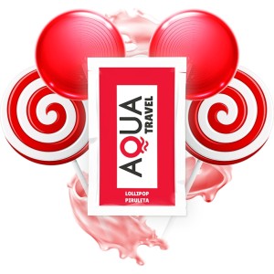 Aqua Travel LOLLIPOP FAVOUR ŪDENS BĀZES LUBRIKANTS 6 ML