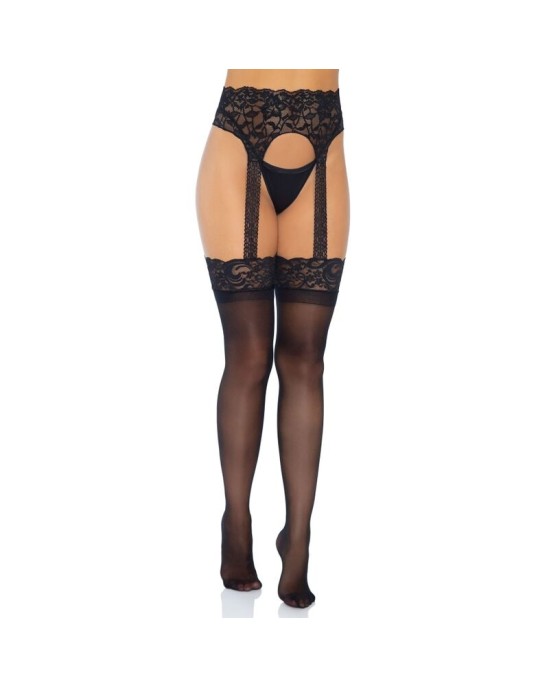 Leg Avenue Hosiery ЧУЛКИ LEG AVENUE НЕПРАКТИЧЕСКИЕ ПОДВЯЗКИ, ОДИН РАЗМЕР