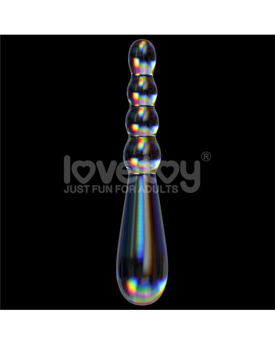 Lovetoy Mirdz tumšā stiklā Dildo Twilight Gleam Ripples