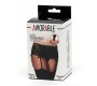 Amorable Garter Belt with Thong and Stockings Black