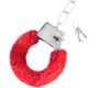 Crushious LOVE CUFFS FURRY ROKU DZELŽI RED