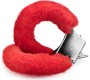 Crushious LOVE CUFFS FURRY ROKU DZELŽI RED