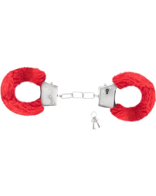 Crushious LOVE CUFFS FURRY ROKU DZELŽI RED