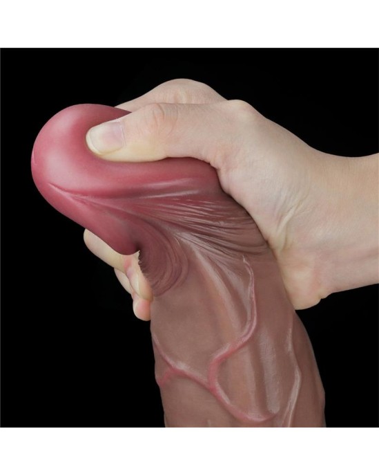 Lovetoy Dual Layered Platinum Silicone Dildo 11.5