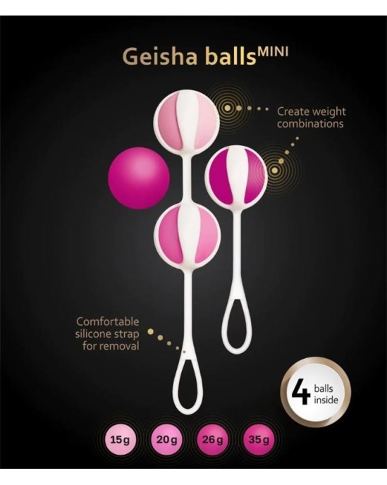 Gvibe Set of 4 Geisha Balls Mini Raspberry