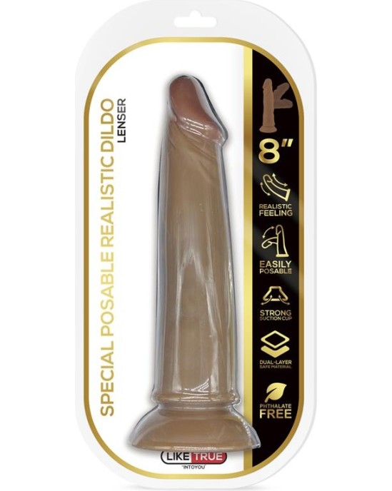 Liketrue Lenser Articulable-Posable Realistic Dildo 8 Brown