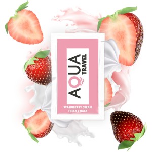 Aqua Travel STRAWBERRY CREAM FLAVOUR WATERBASED LUBRICANT 6 ML