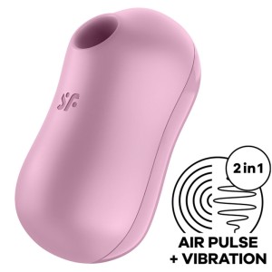 Satisfyer Air Pulse APMIERINĀTĀJS — COTTON CANDY AIR PULSE STIMULĀTORS UN VIBRATORS CERĪTI