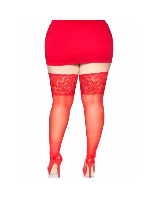 Leg Avenue Hosiery LEG AVENUE STAY UPS SHEER THHIGH UP PLUS SIZE