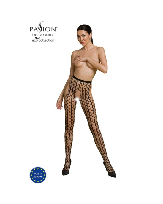 Passion Woman Garter & Stock PASSION - ECO COLLECTION БОДИСТОКЛИНГ ECO S007 ЧЕРНЫЙ