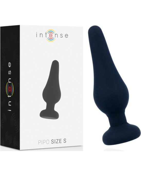 Intense Anal Toys ИНТЕНСИВНАЯ АНАЛЬНАЯ ПРОБКА PIPO S СИЛИКОНОВАЯ ЧЕРНАЯ 9,8 СМ