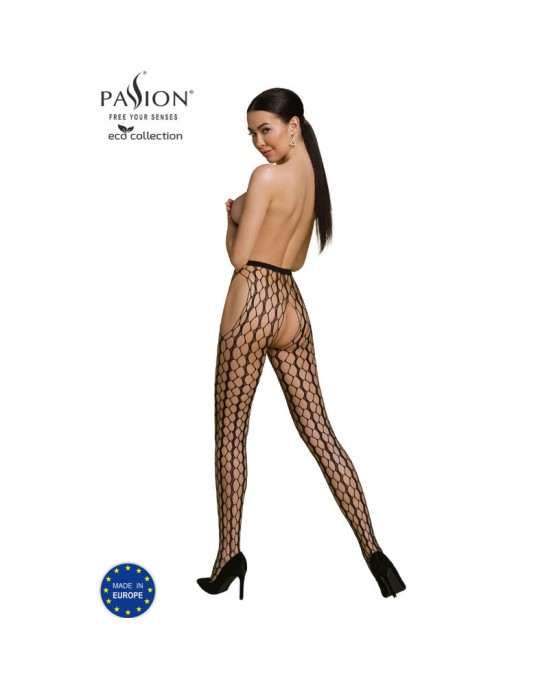 Passion Woman Garter & Stock PASSION - EKO KOLEKCIJA BODYSTOCKING ECO S007 BLACK