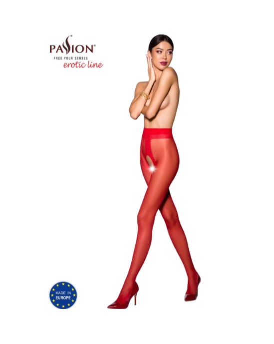 Passion Woman Garter & Stock PASSION — TIOPEN 007 STOCKING RED 1/2 (20 DEN)