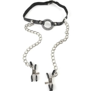 Fetish Fantasy Series GAG WITH NIPPLE CLAMPS