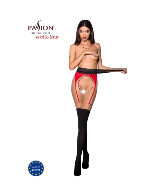 Passion Woman Garter & Stock PASSION — TIOPEN 003 STOCKING RED 1/2 (20/40 DEN)