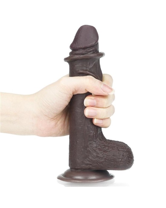 Lovetoy Dildo Sliding 7 Melns