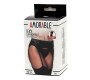 Amorable Garter Belt with Thong and Stockings Black