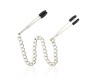 Latetobed Bdsm Line Nipple Clamps with Chain Metal