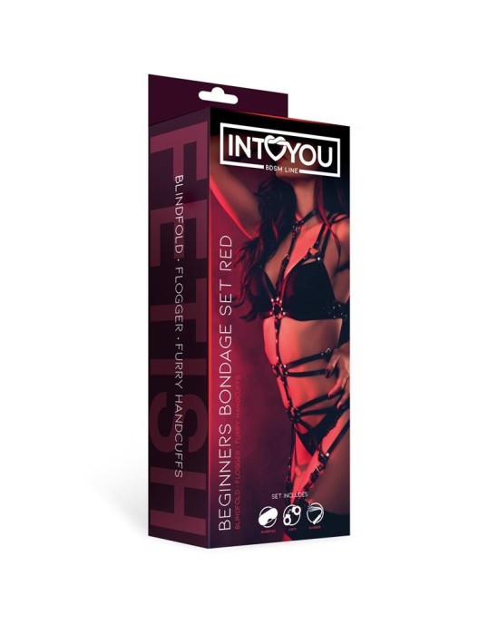 Intoyou Bdsm Line Beginners Bondage Set 3 Pieces Red