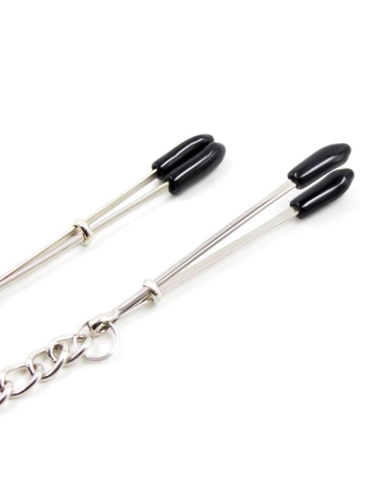 Latetobed Bdsm Line Nipple Clamps with Chain Metal