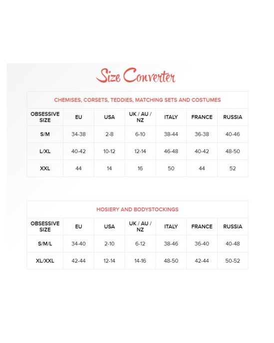 Obsessive Lovica Chemise and Thong Red