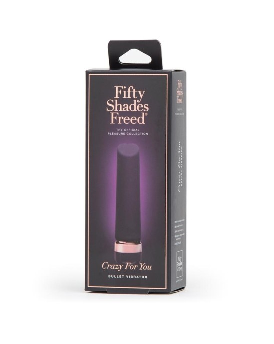 Fifty Shades Freed Вибрирующая пуля Crazy For You, перезаряжаемая через USB