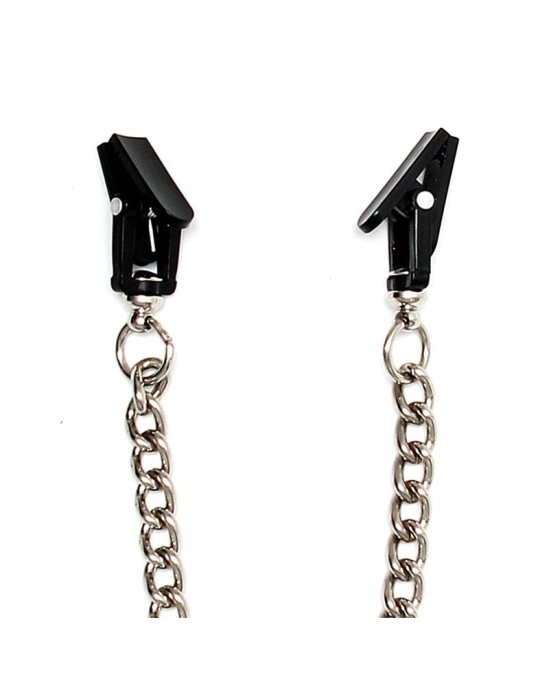 Bondage Play Nipple Clamps With Chain