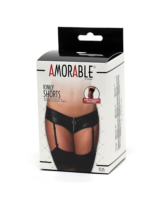 Amorable Pants with Garter Belt and Zipper