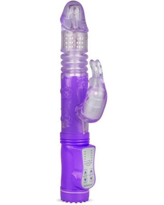 Easytoys Trušu vibratora stumšanas un rotācijas bumbiņas violets