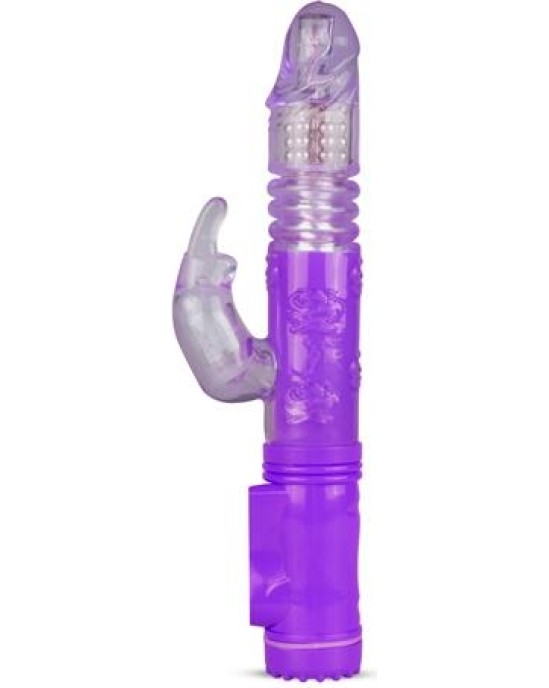 Easytoys Trušu vibratora stumšanas un rotācijas bumbiņas violets