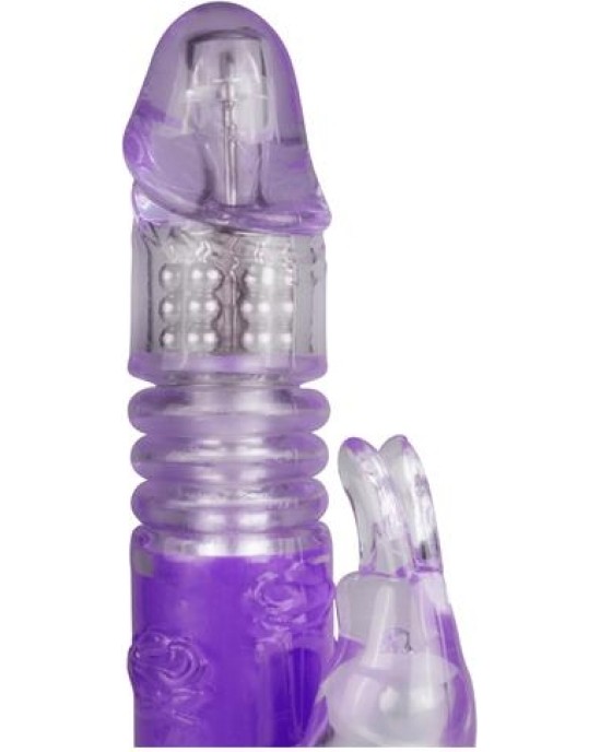 Easytoys Trušu vibratora stumšanas un rotācijas bumbiņas violets