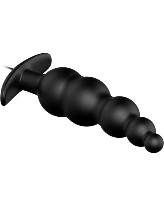 Pretty Love Bottom PRETTY LOVE — ANĀLĀS SPRVAS SILIKONA PAPILDUS STIMULĀCIJA UN 12 VIBRĀCIJAS REŽĪMI MELNS