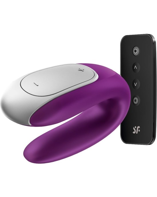 Satisfyer Connect APMIERINĀTĀJS — dubults jautrs PARTNER VIBRATORS VILLATS