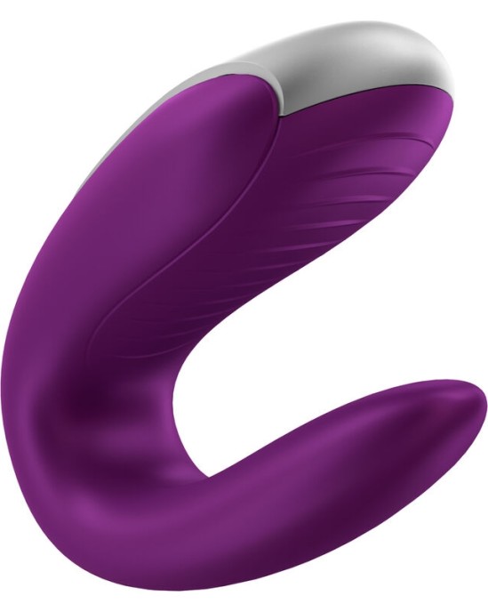 Satisfyer Connect APMIERINĀTĀJS — dubults jautrs PARTNER VIBRATORS VILLATS