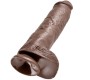 King Cock 11" COCK BROWN WITH BALLS 28 CM