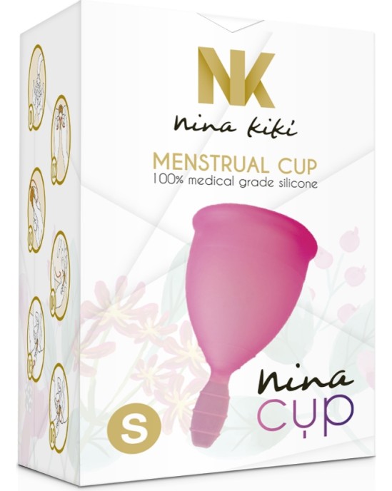 Nina Kikí МЕНСТРУАЛЬНАЯ ЧАША NINA CUP, РАЗМЕР РОЗОВАЯ S