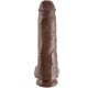 King Cock 11" COCK BROWN WITH BALLS 28 CM