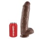 King Cock 11" COCK BROWN WITH BALLS 28 CM