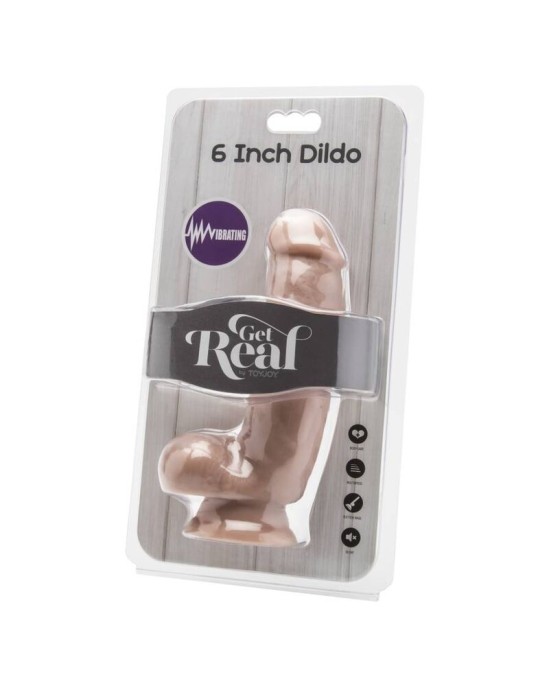 Get Real DILDO 12 CM AR Bumbiņām VIBRATORA ĀDU