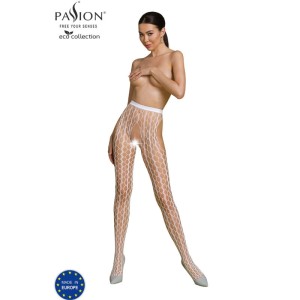 Passion Woman Garter & Stock PASSION - EKO KOLEKCIJA BODYSTOCKING ECO S007 WHITE