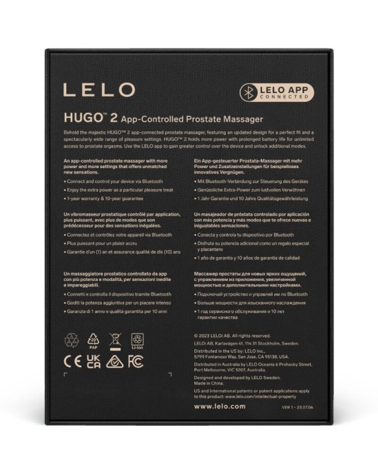 Lelo HUGO 2 PROSTATE MASAGER GREEN