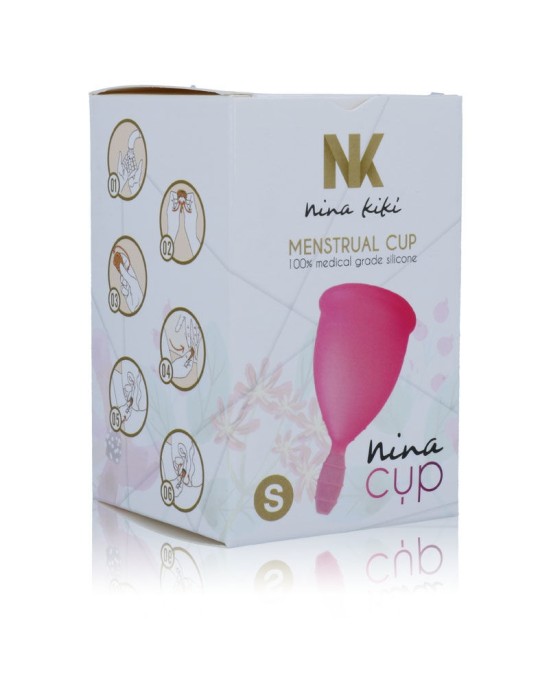 Nina Kikí МЕНСТРУАЛЬНАЯ ЧАША NINA CUP, РАЗМЕР РОЗОВАЯ S