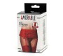 Amorable Garter Belt with Thong and Stockings Red