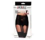 Amorable Wide Garter Belt with Stocking Black