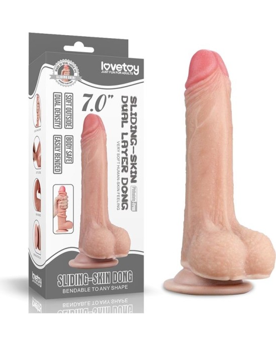 Lovetoy Dildo Sliding 7 Flesh